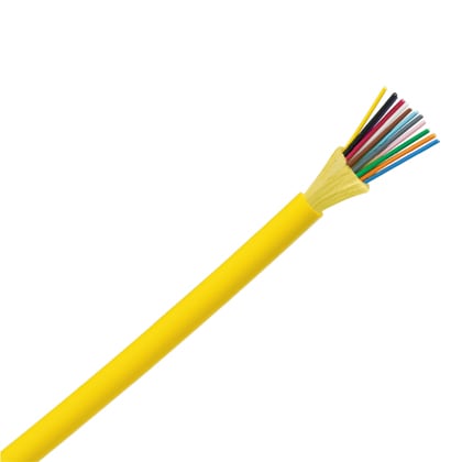 Panduit Corp - Panduit FSDP912Y 12 Fiber Cable, OS2, Indoor, Plenum, 900um Buffered