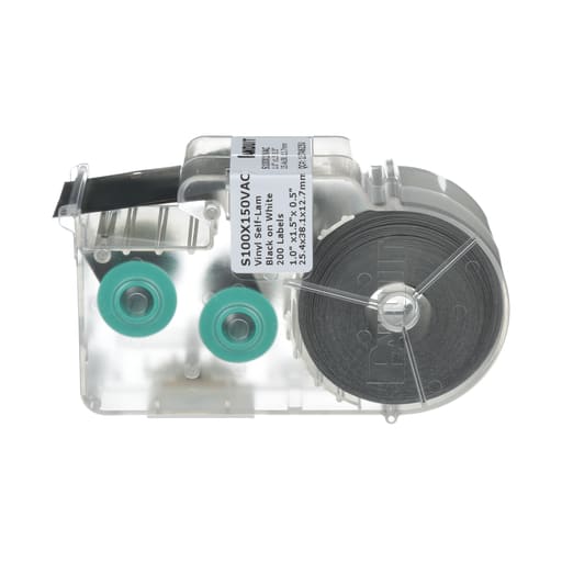 Panduit Corp - Panduit S100X150VAC 1.5 x 1 Inch White Vinyl Cloth Self Laminating Label Cassette