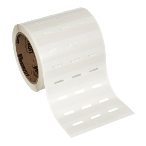 Panduit Corp - Panduit S050X075VATY Self-Laminated, Vinyl, White, 5000 Lbls, TT, 0.75"x0.5", 0.25" PO H