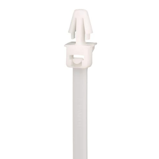 Panduit Corp - Panduit PLP1.5I-M Locking Push Mount Tie, PA6.6, 6.13"L, 40lb, PK1000