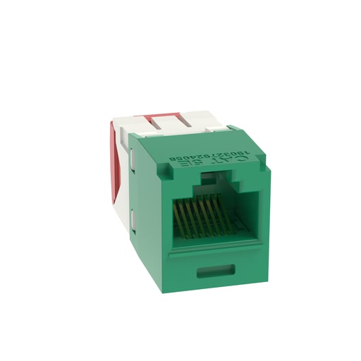 Panduit Corp - Panduit CJ5E88TGGR UTP RJ45 Cat 5e TG Jack Module, Green