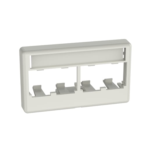 Panduit Corp - Panduit CFFPL4WH Modular Furniture Faceplate, 4 Port, WH