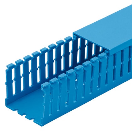 Panduit Corp - Panduit F2X4IB6 Narrow Slotted Wiring Duct, PVC, 2" x 4" x 6ft, Intrinsic Blue