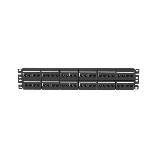 Panduit Corp - Panduit CPPKL6G48WBL Patch Panel Kit, Cat 6 UTP, 48 port, 2 RU, Black