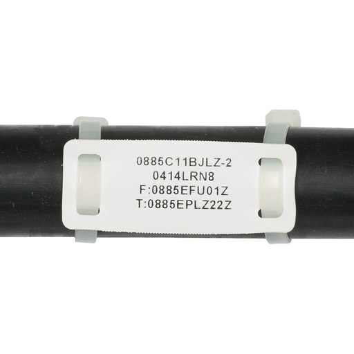 Panduit Corp - Panduit M200X080UPT Mkr Plate, PET/Polyurethane, White, TT, 0.8"x2", 500 Lbls