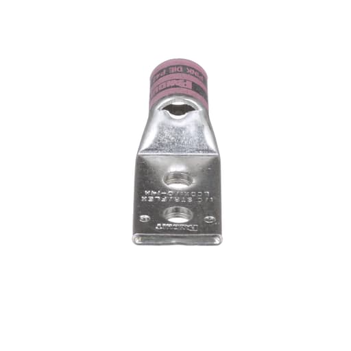 Panduit Corp - Panduit LCDX1/0-14A-X Compression Lug, 1/0, Tin Plate Copper, Straight, Two 1/4" Stud, PK10