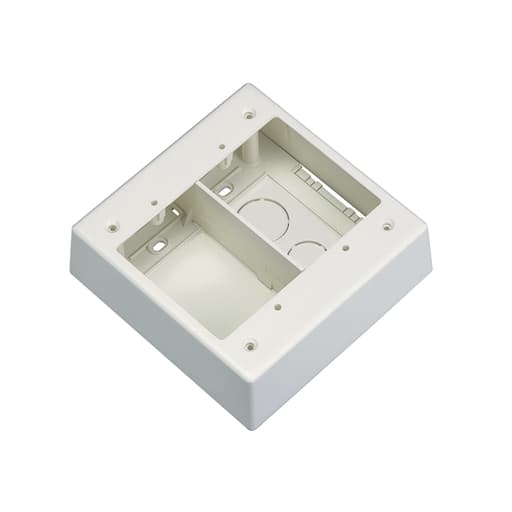 Panduit Corp - Panduit JBP2SIW Surface Raceway, Power Rated Junction Box, 2-gang, 2-pc, Off-White