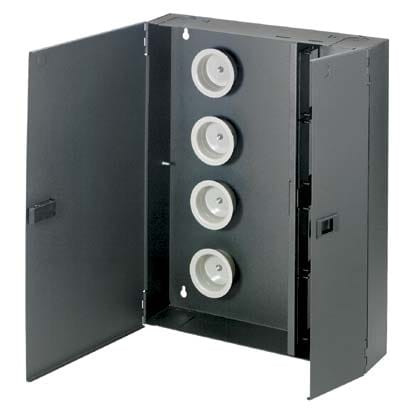 Panduit Corp - Panduit FWME8 Wall Mount Fiber Enclosure, Blackack, 8 FAP/Cassette Slots