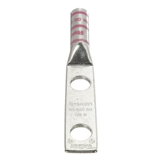 Panduit Corp - Panduit LCC1/0-12-X 2-Hole 1/0 AWG 1/2 Copper Compression Lug