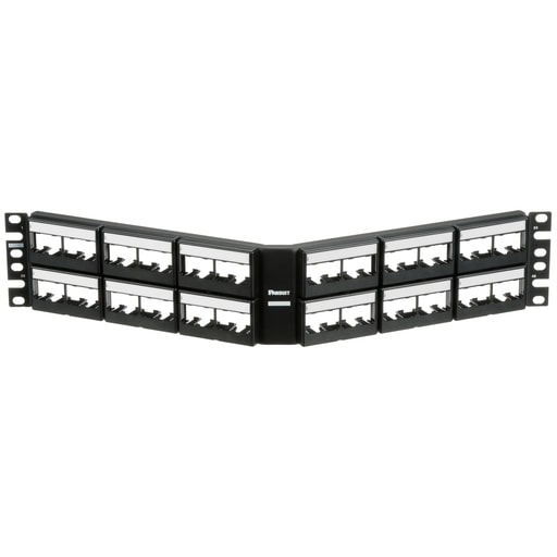 Panduit Corp - Panduit CPPLA48WBLY 48-Port Angled Black Patch Panel