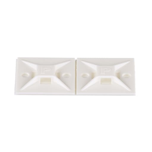 Panduit Corp - Panduit ABM112-AT-C ABM112-AT-C Cable Tie Mount, White, PA 6.6, Acrylic Adh., 1.12x1.12", PK100