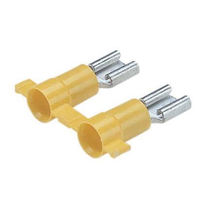 Panduit Corp - Panduit DV10-250-2K Disconnect, Yellow, Vinyl, 10-12 AWG, 0.250 x 0.032" Tab