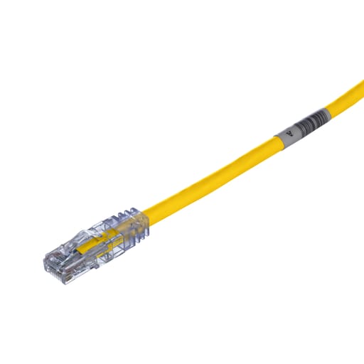 Panduit Corp - Panduit UTPSP15YLY Cat 6 24 AWG UTP Copper Patch Cord, 15 ft, Yellow