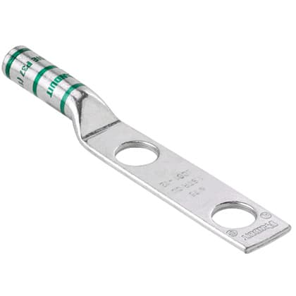 Panduit Corp - Panduit LCC600-12-6 2-Hole 600 MCM 1/2 Inch Stud Hole Copper Compression Lug