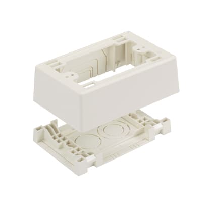 Panduit Corp - Panduit JBP1FSIW Surface Raceway, Power Rated Junction Box, S/G 2-pc, Snap, Off-White