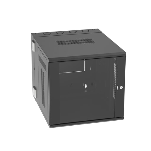 Panduit Corp - Panduit PZWMC1230W Wall Mount Cabinet, 12RU, 30" Depth, Windowed Door, Black