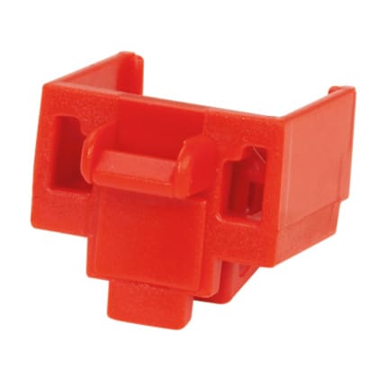 Panduit Corp - Panduit PSL-DCJB Jack Module Block-out Device, 10 block-outs (Red) and 1 removal tool (Black)