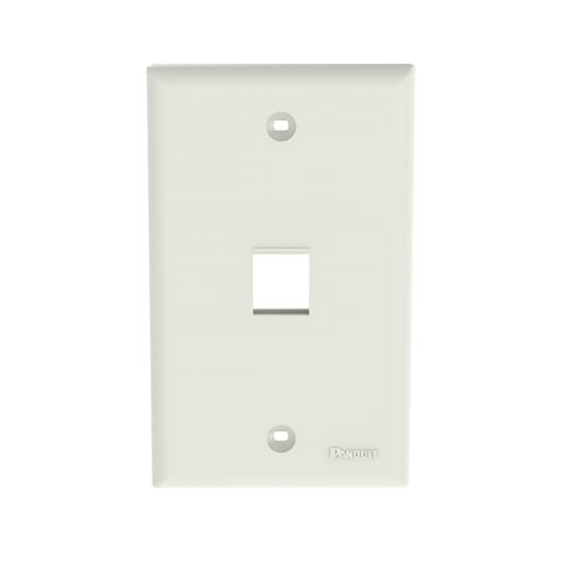 Panduit Corp - Panduit NK1FNIW NetKey® Faceplate, 1 Po