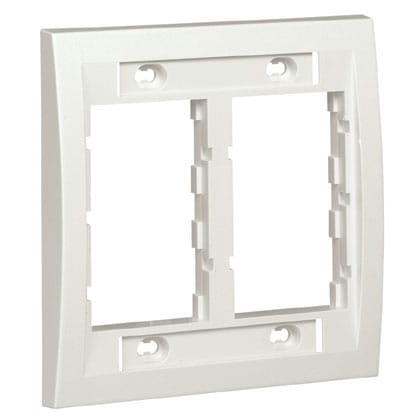 Panduit Corp - Panduit CBEIW-2GY Faceplate Frame, Double Gang, Off White
