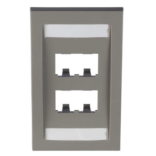 Panduit Corp - Panduit CFPE4IGY Executive, Faceplate, 4 Port, International Gray