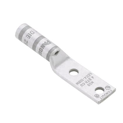 Panduit Corp - Panduit LCCX6-38D-L Pan-Lug™ Copper 2 Hole 90. Tongue Compression Lug