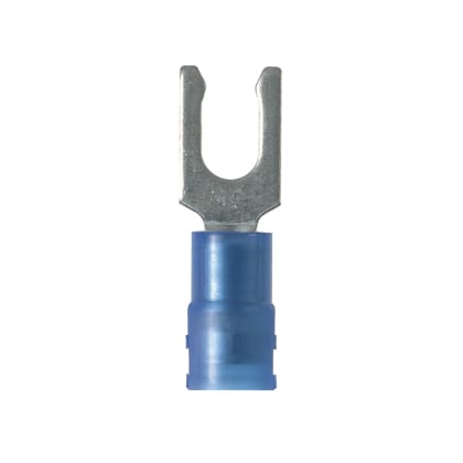 Panduit Corp - Panduit PNF14-6LF-C 18-14 AWG #6 Stud Size Standard Package Nylon Insulated Funnel Entry Locking Fork Terminal