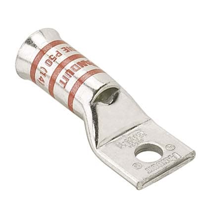 Panduit Corp - Panduit LCAF6-14-L Pan-Lug™ Copper 1 Hole Straight Tongue Compression Lug