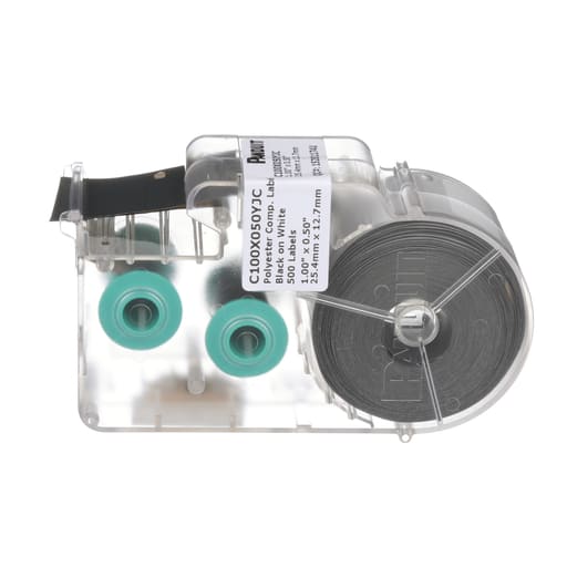 Panduit Corp - Panduit C100X050YJC Component Label, Polyester, White, 500 Lbls, 0.5"x1", PK1
