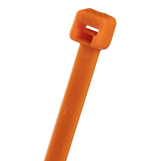 Panduit Corp - Panduit PLT3S-M3 Cable Tie, Orange, PA6.6, 11.5"L, 50lb, PK1000