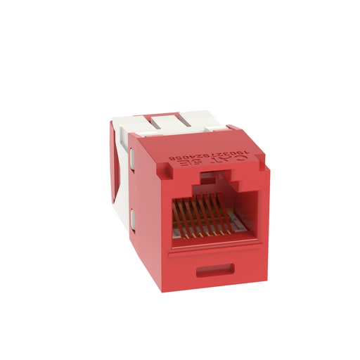 Panduit Corp - Panduit CJ5E88TGRD UTP RJ45 Cat 5e TG Jack Module, Red