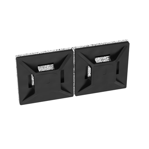 Panduit Corp - Panduit ABMM-AT-D0 Cable Tie Mount, Hi Tmp. Adh., .75"x.75" (19.1mm x 19.1mm), WR BL