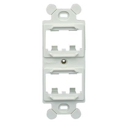 Panduit Corp - Panduit CF1064IWY Mini Com Duplex Adapter, 4 Port, Off White