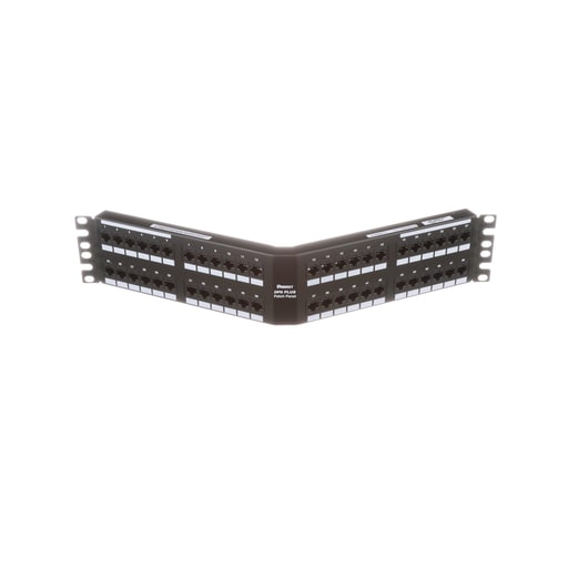 Panduit Corp - Panduit DPA48688TGY Cat 6 Angled Punchdown Patch Panel, 48 Port, 2 RU
