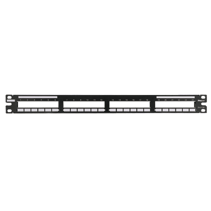 Panduit Corp - Panduit QPP24BL Patch Panel, 24 Port, 1 RU, Black