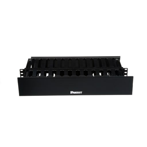 Panduit Corp - Panduit WMPH2E Horizontal Dual-Sided Manager, 2RU, 8.9 in. Depth, Clips