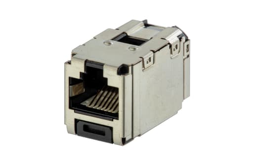 Panduit Corp - Panduit CCS6X88BL Category 6A, RJ45, 8-Position, 8-Wire Universal Shielded Coupler Module, Black