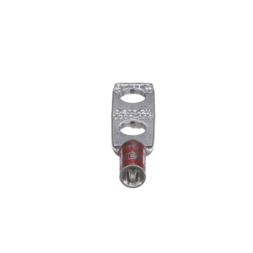 Panduit Corp - Panduit LCD8-14A-L Compression Lug, Tin Plate Copper, Straight, Two 1/4" Stud, PK50