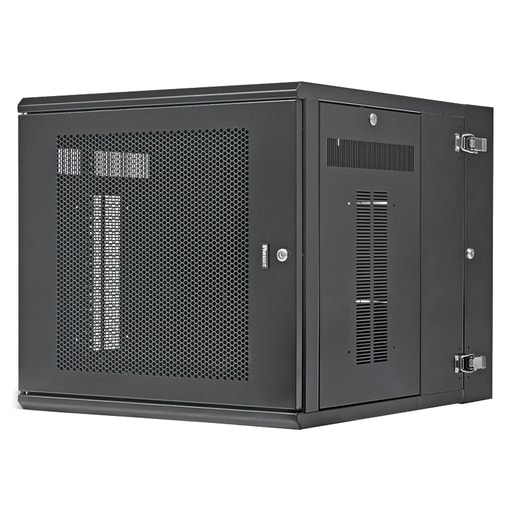 Panduit Corp - Panduit PZWMC1230P Wall Mount Cabinet, 12RU, 30" Depth, Perforated Door, Black