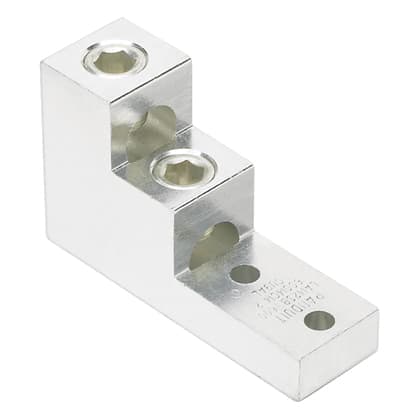 Panduit Corp - Panduit LAM2SB600-38-1Y Mech Con-Lugs, Tin Plt Al, Two 3/8" Stud, PK1