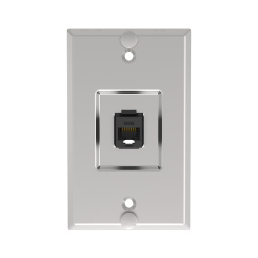 Panduit Corp - Panduit KWPK6 Stainless Steel Keystone Phone Plate, Category 6