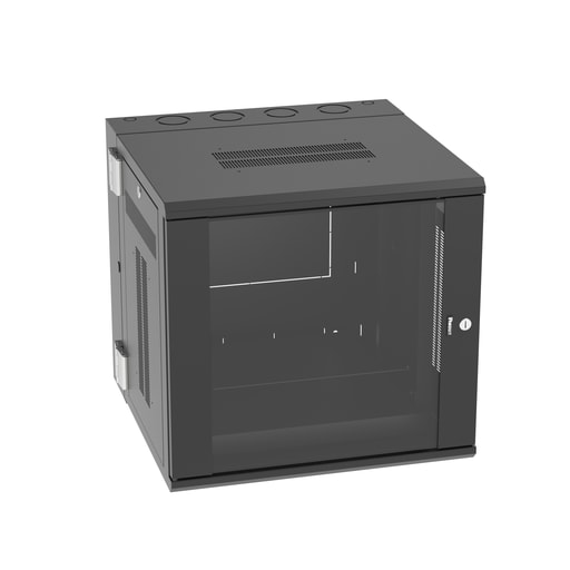 Panduit Corp - Panduit PZWMC12W Wall Mount Cabinet, 12RU, 25" Depth, Windowed Door, Black