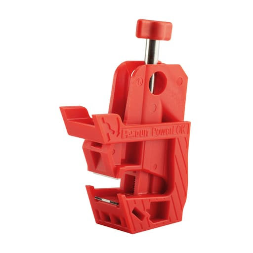 Panduit Corp - Panduit PSL-PCBNT Circuit Breaker Lockout no tool, Nylon, Red, 0.74"x2.24"