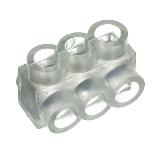 Panduit Corp - Panduit PCSB250-3S-6Y Multi-Tap Mech Con, Single Sided, Aluminum / Clear PVC