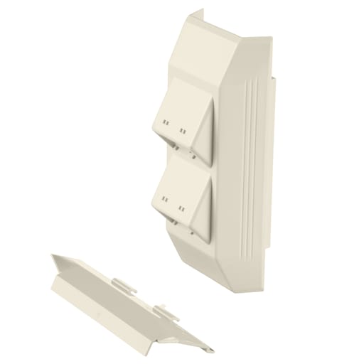 Panduit Corp - Panduit T45HDBIW Surface Raceway, T-45 Snap-On Hinged Data Bracket, Off-White