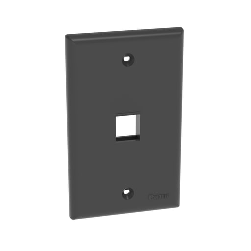 Panduit Corp - Panduit NK1FNBL Faceplate, 1-Port, Black