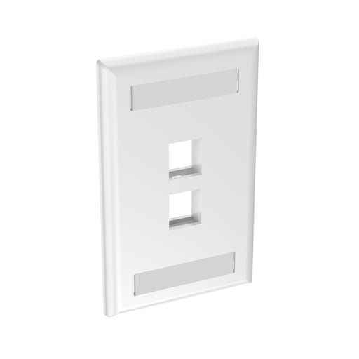 Panduit Corp - Panduit NK2FWHY NetKey® Faceplate, Labe