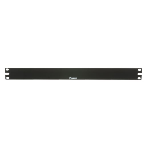 Panduit Corp - Panduit DPFP1 Horizontal Flat Rack Filler Panel, 1 RU, Steel, Black