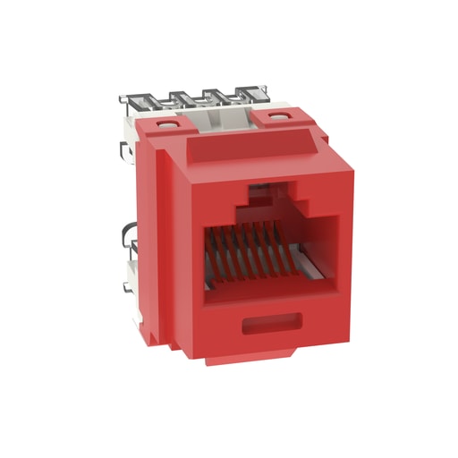 Panduit Corp - Panduit NK688MRD-Q NetKey Cat 6 Punchdown Jack, Red - Pack of 25