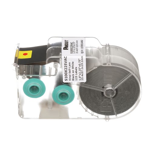 Panduit Corp - Panduit S100X225VAC Self-Laminated, Vinyl, White, 125 Lbls, 1", 0.75" PO H, PK1