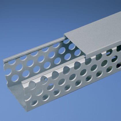 Panduit Corp - Panduit D4X4LG6 Round Hole Duct,PVC,4"X4"X6',LGray